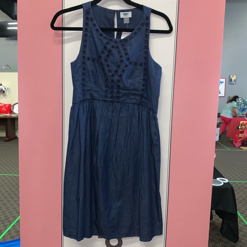 Old Navy | Navy Eyelet Dress
